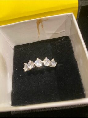 Source Unknown Silver Five-Stone Cubic Zirconia Ring - Silver